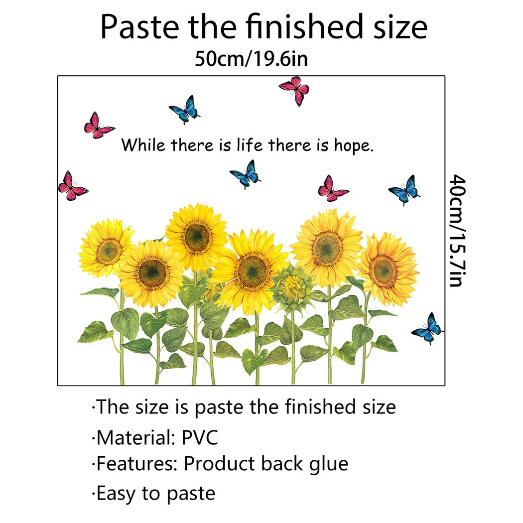 4PCS Sunflower DIY PVC Removable Wall Art Sticker Decals Room Home Mural Decor TV Background Window Ornaments
4PCS Sunflower DIY PVC Removable Wall Art Sticker Decals Room Home Mural Decor TV Background Window Ornaments