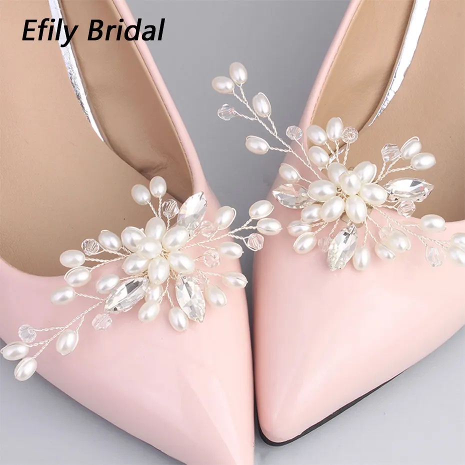 Efily Handmade Pearl Crystal Shoe Clips Accessories for High Heels Wedding Shoe Rhinestone Buckle Charm Bridal Brooch Party Gift
Efily Handmade Pearl Crystal Shoe Clips Accessories for High Heels Wedding Shoe Rhinestone Buckle Charm Bridal Brooch Party Gift