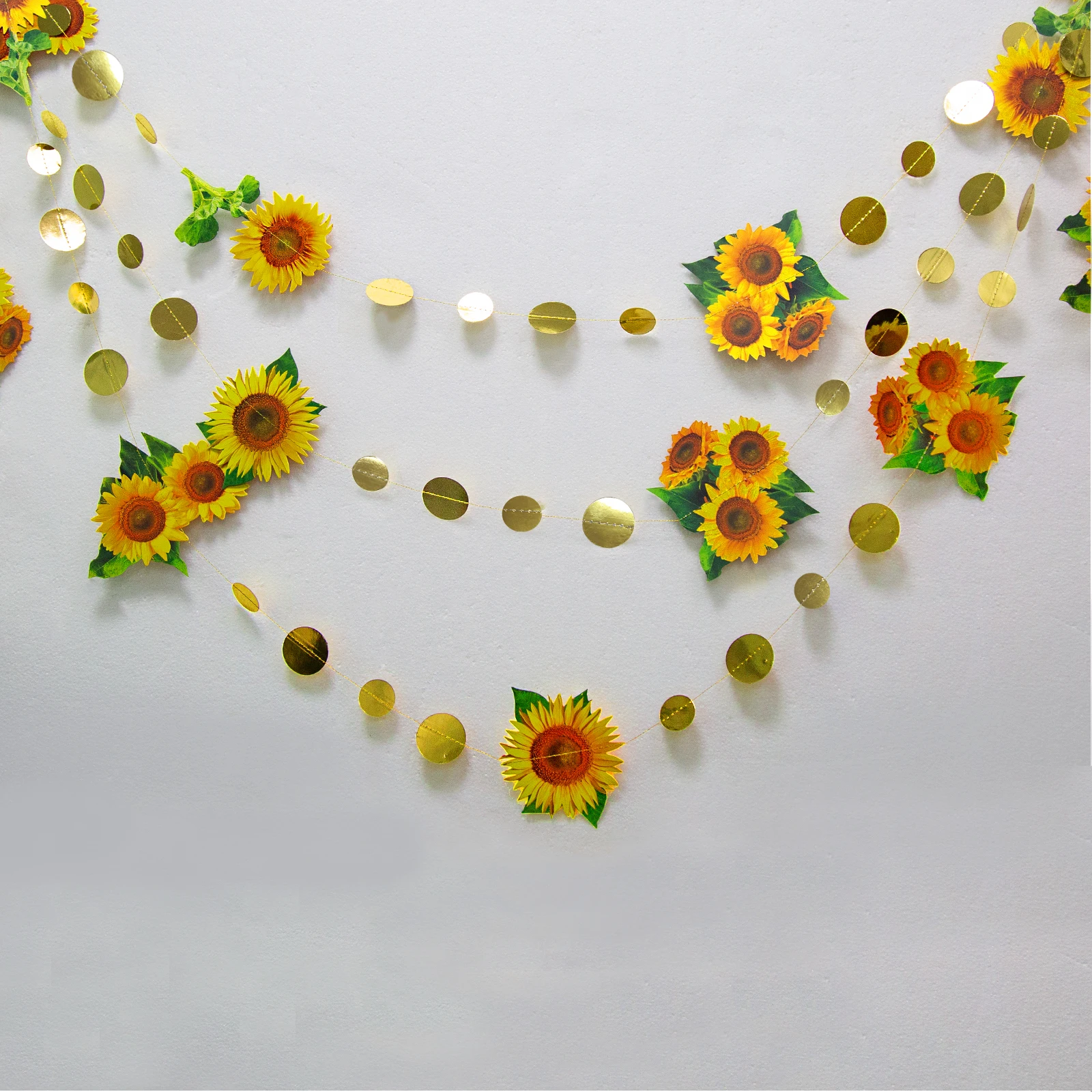 4 Meters Mirror Paper Gold Circle Dots Garlands Warm Sunshine Sunflower Themed Birthday Party Decorations Hanging Wall Banner
4 Meters Mirror Paper Gold Circle Dots Garlands Warm Sunshine Sunflower Themed Birthday Party Decorations Hanging Wall Banner