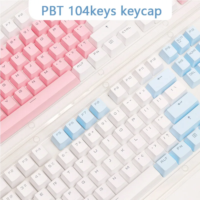 Полупрозрачная крышка для ключа с подсветкой PBT 104 клавиши механическая Крышка