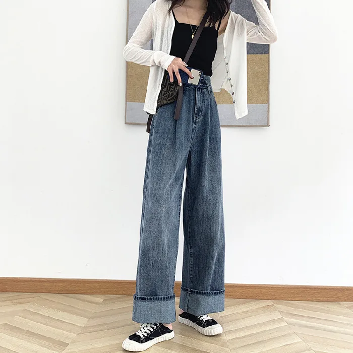 Wide-leg Long Mom Trousers Denim Pants Female Boyfriends Jeans Plus Size 3XL 2021 High Waist Jeans Women Vintage
Wide-leg Long Mom Trousers Denim Pants Female Boyfriends Jeans Plus Size 3XL 2021 High Waist Jeans Women Vintage