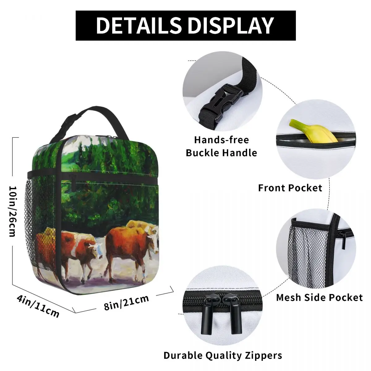 Grazing Bull Lunch Bag for Women Men Large Insulated Lunch Box with Water Bottle Holder and Pockets
Grazing Bull Lunch Bag for Women Men Large Insulated Lunch Box with Water Bottle Holder and Pockets