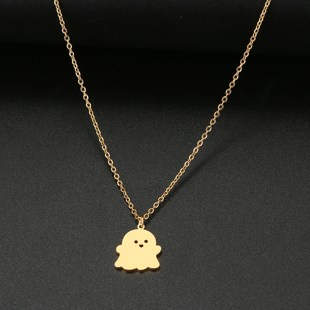 Stainless Steel Necklaces Classic Cute Ghost Hip Hop Gothic Pendant Chain Charm Fashion Necklace For Women Jewelry Friends Gifts
Stainless Steel Necklaces Classic Cute Ghost Hip Hop Gothic Pendant Chain Charm Fashion Necklace For Women Jewelry Friends Gifts