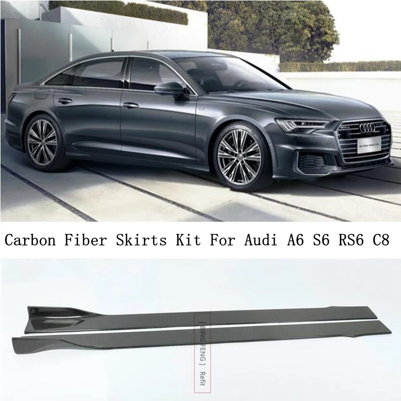 For Audi A6 S6 RS6 C8 2019 2020 2021 2022 Real Carbon Fiber Side Body Skirt Kit Lip Spoiler Trim Splitters High Quality
For Audi A6 S6 RS6 C8 2019 2020 2021 2022 Real Carbon Fiber Side Body Skirt Kit Lip Spoiler Trim Splitters High Quality
