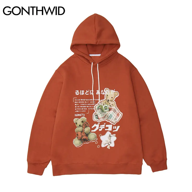 GONTHWID Harajuku Streetwear Hoodies Japanese Cartoon Bear Toy Print Hooded Sweatshirts Fashion Hip Hop Casual Pullover Tops
GONTHWID Harajuku Streetwear Hoodies Japanese Cartoon Bear Toy Print Hooded Sweatshirts Fashion Hip Hop Casual Pullover Tops