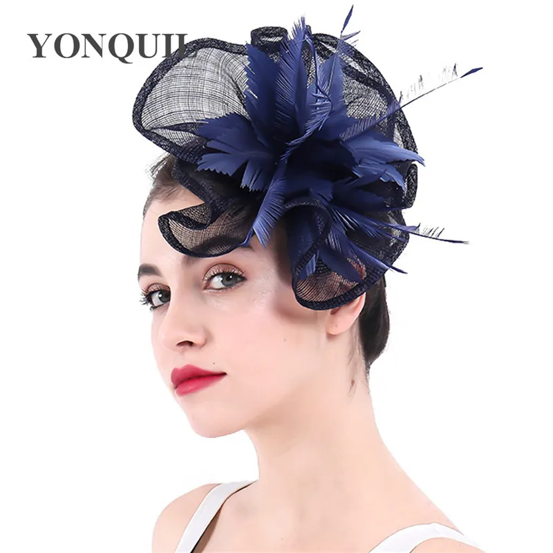 Fancy Feather Flower Navy Fascinator Hat Headband Bride Women Wedding Headwear Fashion New Headpiece With Hair Pin Chapeau Cap
Fancy Feather Flower Navy Fascinator Hat Headband Bride Women Wedding Headwear Fashion New Headpiece With Hair Pin Chapeau Cap