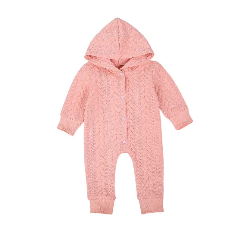 One Persent Baby Clothing Long Sleeve Solid Color Single-breasted Hooded Warm Jumpsuits Girls Boys Rompers 0-24M
One Persent Baby Clothing Long Sleeve Solid Color Single-breasted Hooded Warm Jumpsuits Girls Boys Rompers 0-24M