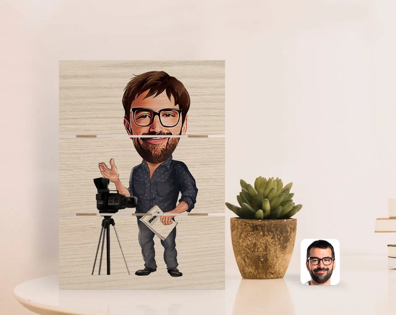 Personalized Men 'S Director Caricature Of Authentic Desktop Wood Pallet Çerçeve-1
Personalized Men 'S Director Caricature Of Authentic Desktop Wood Pallet Çerçeve-1