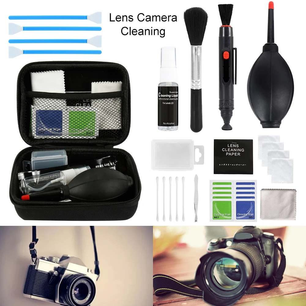 Camera Dust Cleaner Kit Digital Camera DSLR Lens Cleaning Pen Brush Kit for Sony Fujifilm Nikon Canon SLR DV Cameras Clean Set
Camera Dust Cleaner Kit Digital Camera DSLR Lens Cleaning Pen Brush Kit for Sony Fujifilm Nikon Canon SLR DV Cameras Clean Set