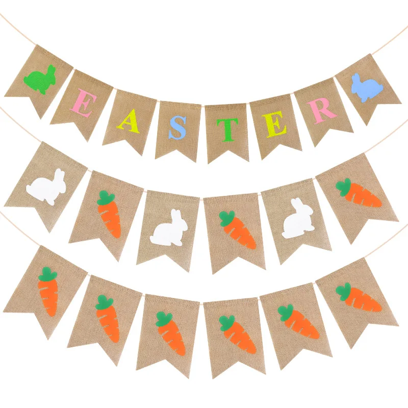 2.6M Vintage Jute Hessian Burlap Bunting Banner Happy Easter Festival Home Party Decoration Carrot Bunny Rabbit Pennant Garland
2.6M Vintage Jute Hessian Burlap Bunting Banner Happy Easter Festival Home Party Decoration Carrot Bunny Rabbit Pennant Garland