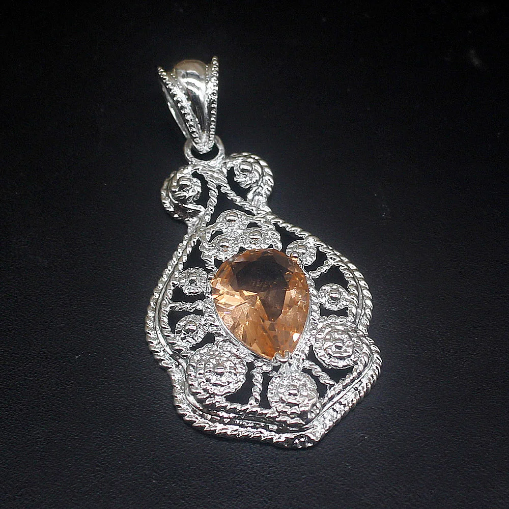 Hermosa Jewelry Glowing Fashion Teardrop Honey Topaz Silver Color Charm Necklace Pendant for Women Gifts 20214690
Hermosa Jewelry Glowing Fashion Teardrop Honey Topaz Silver Color Charm Necklace Pendant for Women Gifts 20214690