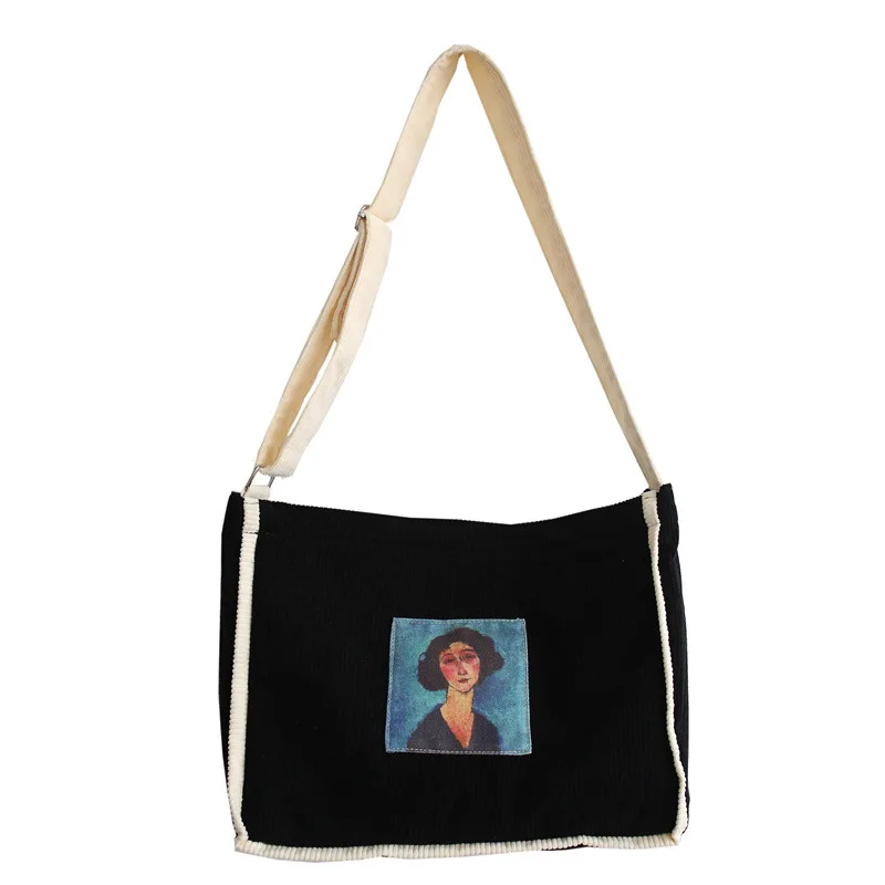 Ladies Canvas Corduroy Shoulder Bags Olde Worlde Look Women Messenger Bag Zipper Book Handbag Eco Soft Cloth Tote For Girls
Ladies Canvas Corduroy Shoulder Bags Olde Worlde Look Women Messenger Bag Zipper Book Handbag Eco Soft Cloth Tote For Girls