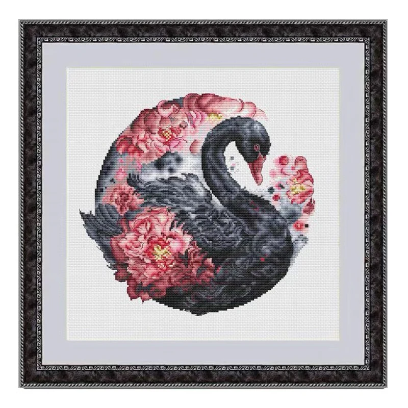 Black Swan Peony Red Rose Flower Cross Stitch Kits Top Quality Embroidery Needlework 14CT Unprinted DIY Handmade Art Home Decor
Black Swan Peony Red Rose Flower Cross Stitch Kits Top Quality Embroidery Needlework 14CT Unprinted DIY Handmade Art Home Decor