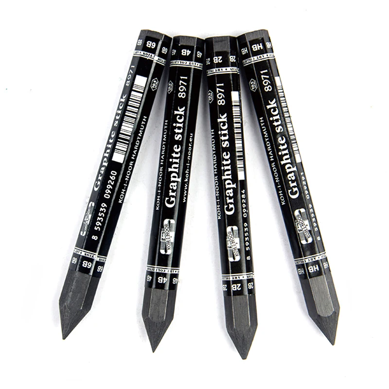 

Koh-i-noor 4 шт. графитовый стержень карандаш для рисования скетчей затенение графитовый карандаш свинцовый черный квадратный HB 2B 4B 6B Φ