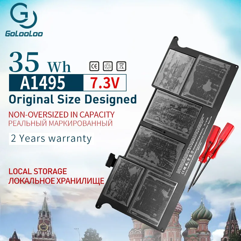 Аккумулятор gololoo для ноутбука Apple MacBook Air 11 "A1370 Mid 2011 и A1465 (2012-2015) 35WH 7 3 V Repace: A1406 A1495
