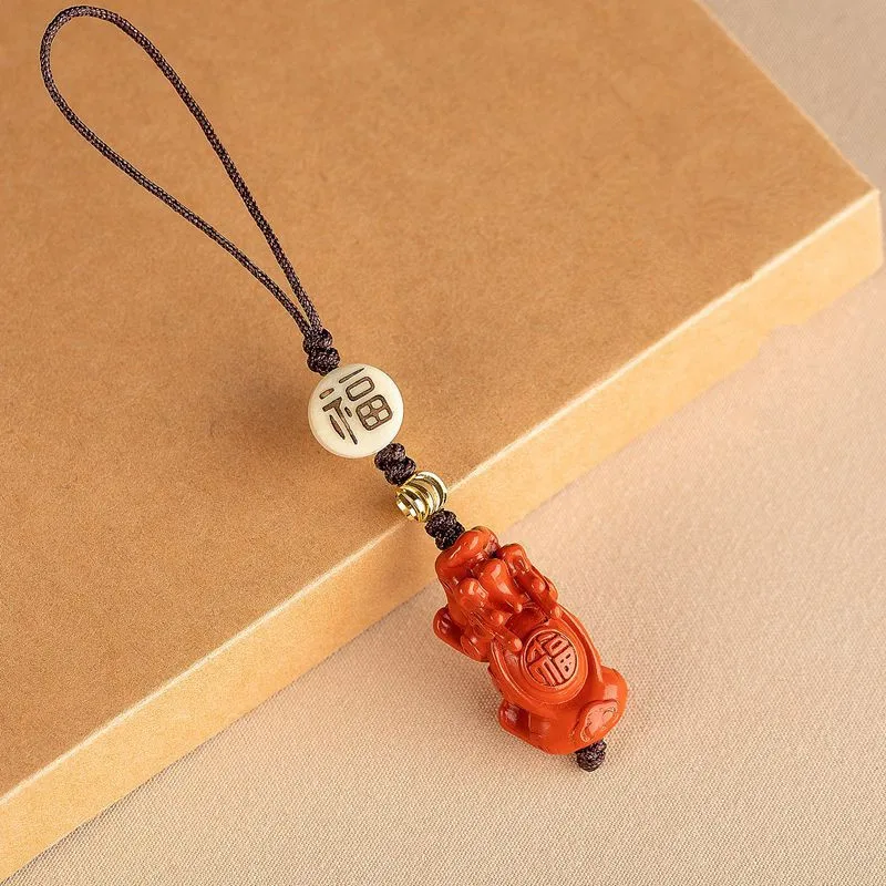 Cinnabar cute mobile phone chain Ruyi simple natal year creative mobile phone pendant bag pendant phone chain pendant
Cinnabar cute mobile phone chain Ruyi simple natal year creative mobile phone pendant bag pendant phone chain pendant