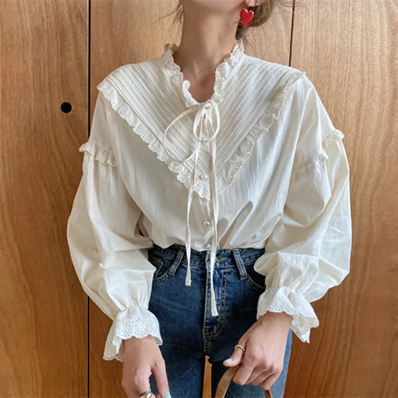 2021 New Arrival Hollow Out Vintage Elegant Tops Women Shirt Solid Long Sleeve Korean Style Loose Blouses Blusas
2021 New Arrival Hollow Out Vintage Elegant Tops Women Shirt Solid Long Sleeve Korean Style Loose Blouses Blusas
