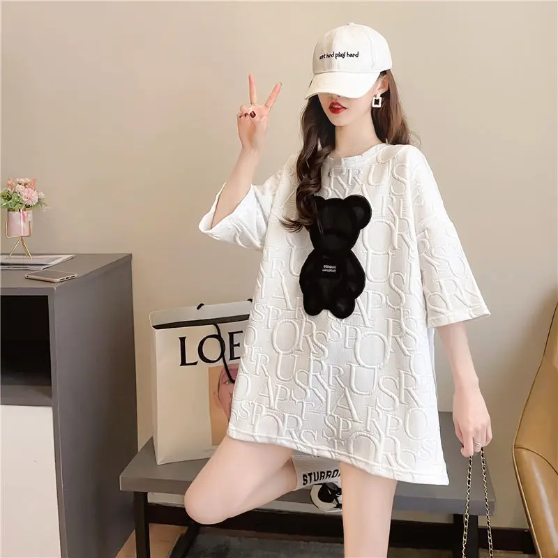 Western Fashion Bear Short-Sleeved T-Shirt Female New Korean Version Loose Wild Half-Sleeved Clothes Ins Tide
Western Fashion Bear Short-Sleeved T-Shirt Female New Korean Version Loose Wild Half-Sleeved Clothes Ins Tide