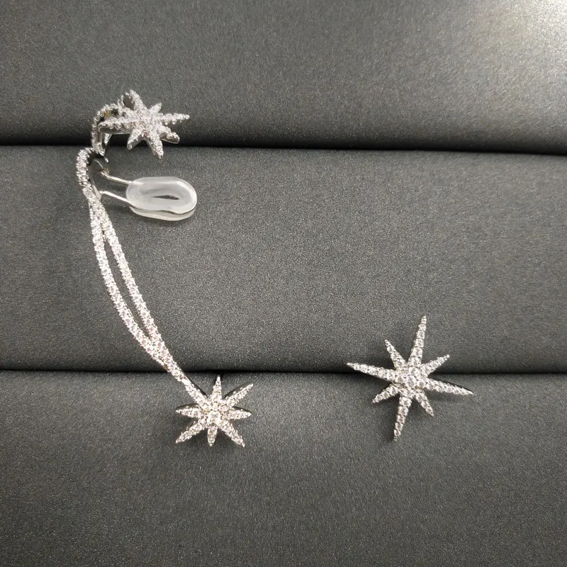 cheny s925 sterling silver September new product asymmetric double Star ear bone clip with ear studs fashion female accessorie
cheny s925 sterling silver September new product asymmetric double Star ear bone clip with ear studs fashion female accessorie