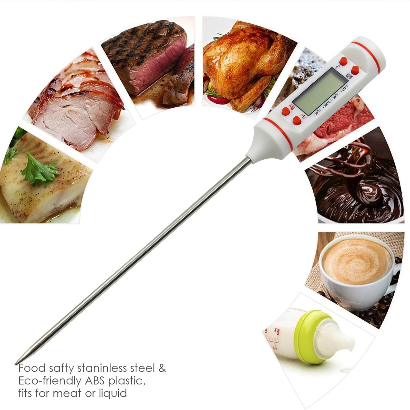 Digital Meat Thermometer Cooking Food Kitchen Bbq Probe Water Milk Oil Liquid Oven Digital Temperaure Sensor Meter Kitchen Tool
Digital Meat Thermometer Cooking Food Kitchen Bbq Probe Water Milk Oil Liquid Oven Digital Temperaure Sensor Meter Kitchen Tool
