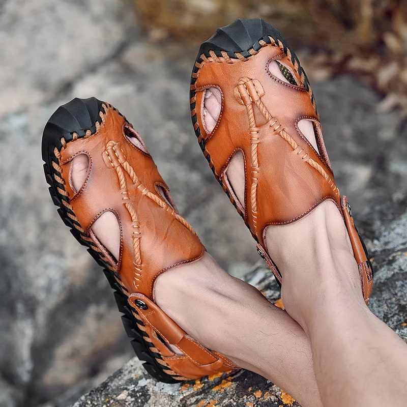 CYYTL Plus Size Summer Hot Sale Men Sandals Leather Closed Toe Beach Shoes Outdoor Walking Slippers Male Soft Sport Slides
CYYTL Plus Size Summer Hot Sale Men Sandals Leather Closed Toe Beach Shoes Outdoor Walking Slippers Male Soft Sport Slides