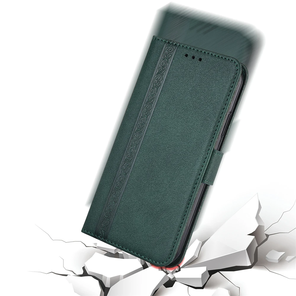 Роскошный кожаный чехол-бумажник с откидной крышкой для Samsung Galaxy J4 2018 J400 J400F SM-J400F