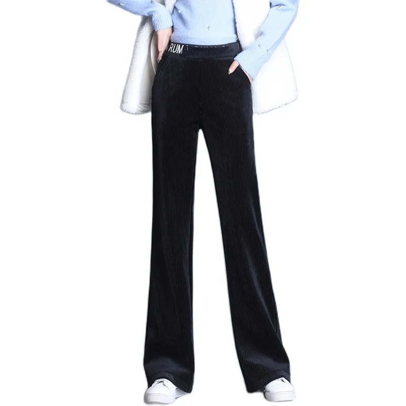 New Elegant Fashion Women Autumn Winter Wide Leg Pants Loose High Waist Plus Velvet Straight Corduroy Pants
New Elegant Fashion Women Autumn Winter Wide Leg Pants Loose High Waist Plus Velvet Straight Corduroy Pants