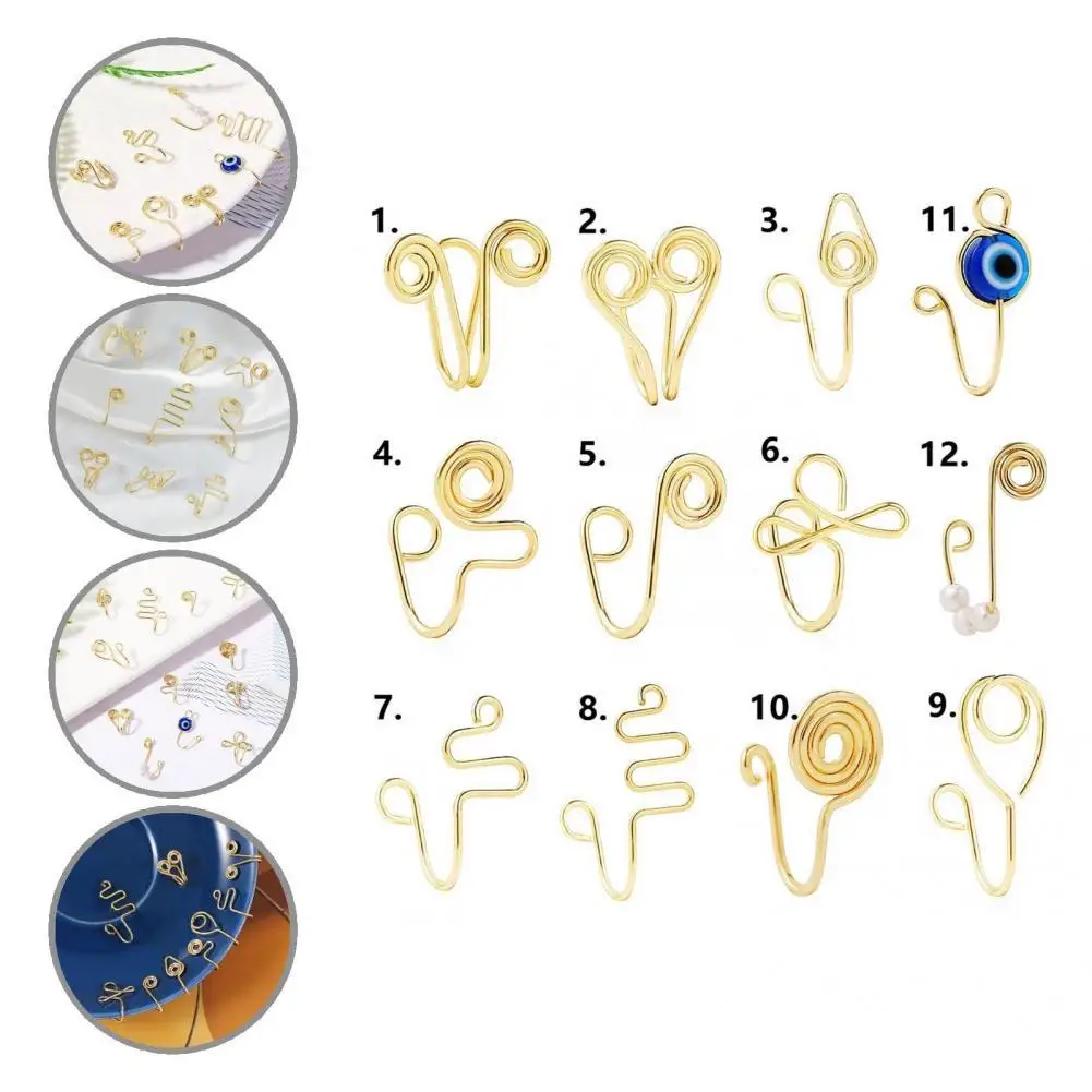 Alloy 9Pcs/12Pcs Fashionable Artificial Crystal Design Faux Nose Clip Portable Alloy Nose Stud Electroplating for Women
Alloy 9Pcs/12Pcs Fashionable Artificial Crystal Design Faux Nose Clip Portable Alloy Nose Stud Electroplating for Women