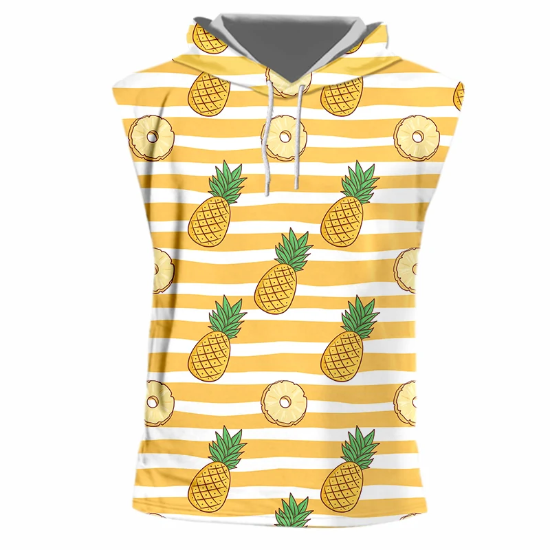 Hooded Tank Top EU Size Fashion 3D Striped Pineapple Printed Casual Plus Size Summer men's Casual Fitness Sleeveless Shirt
Hooded Tank Top EU Size Fashion 3D Striped Pineapple Printed Casual Plus Size Summer men's Casual Fitness Sleeveless Shirt