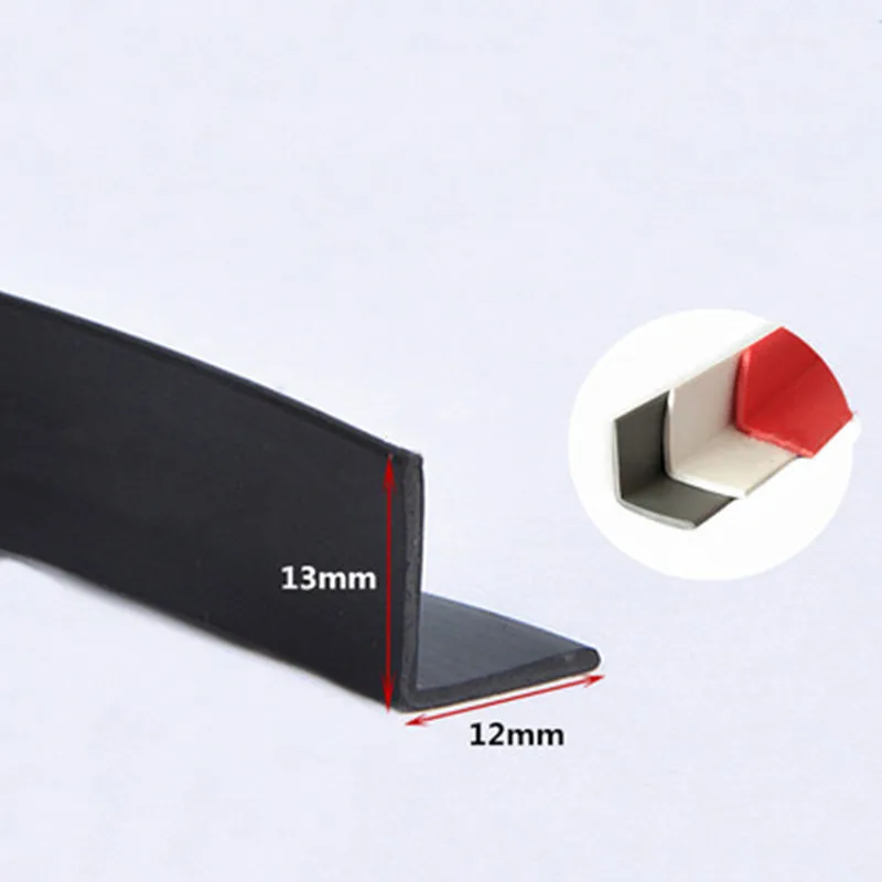 

Custom Rubber Angle Corner Protecor Edge Encloser Shield Collision Avoidance Gasket L Strip 13x12mm White Black odd