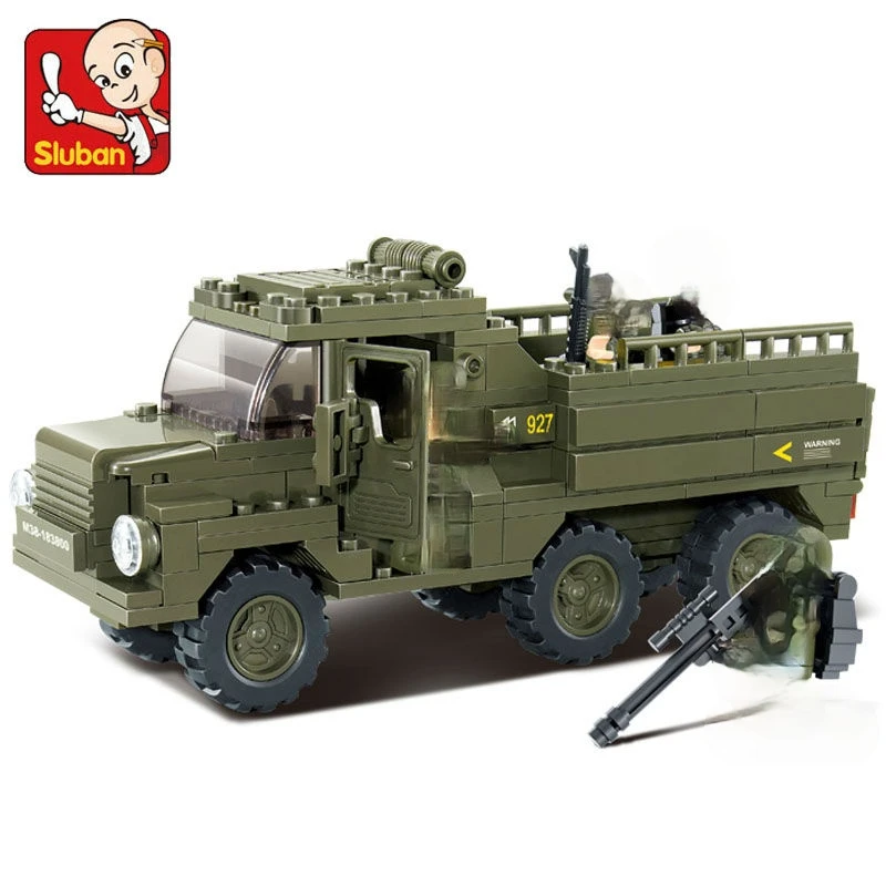 230Pcs SLUBAN 0301 Military Personnel Carrier Prowl Truck Figure Blocks Compatible Building Bricks Toys For Children
230Pcs SLUBAN 0301 Military Personnel Carrier Prowl Truck Figure Blocks Compatible Building Bricks Toys For Children
