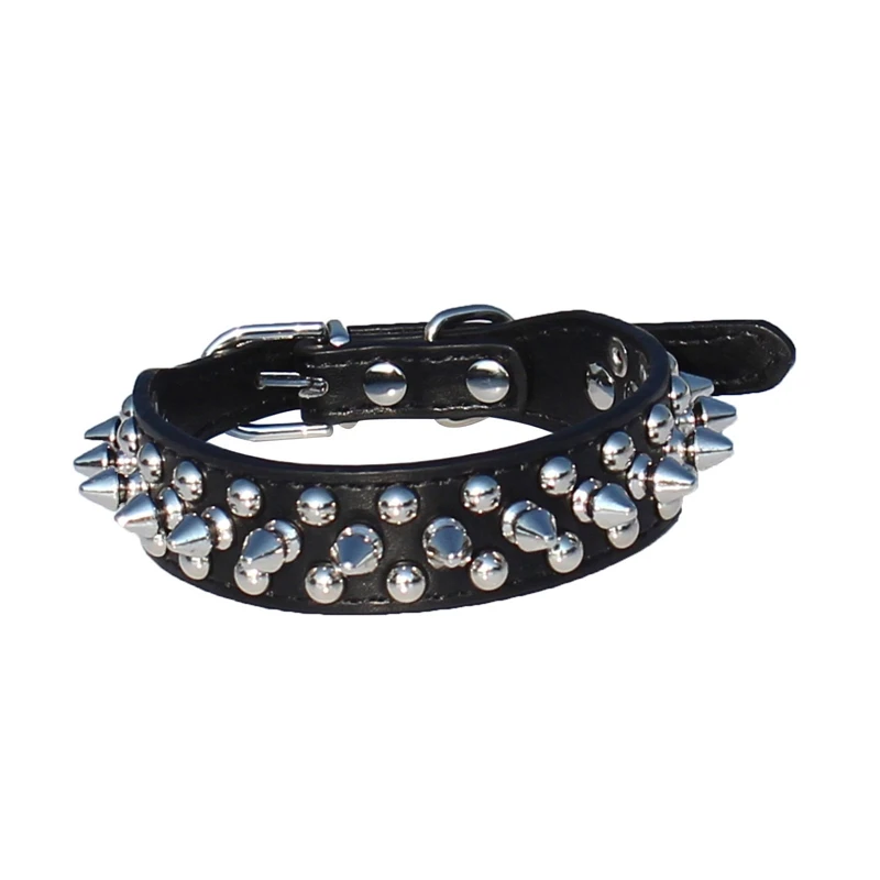 New Leather Spiked Studded Dog Collar 1" Wide for Small/X-Small Breeds and Puppies
New Leather Spiked Studded Dog Collar 1" Wide for Small/X-Small Breeds and Puppies