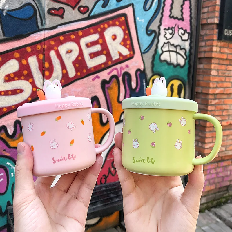 Cute Bunny Rabbit Ceramics Mug With Silicone Lid Milk Water Juice Mugs Tea Breakfast Milk Cup Japanese Style Kawaii Gift
Cute Bunny Rabbit Ceramics Mug With Silicone Lid Milk Water Juice Mugs Tea Breakfast Milk Cup Japanese Style Kawaii Gift