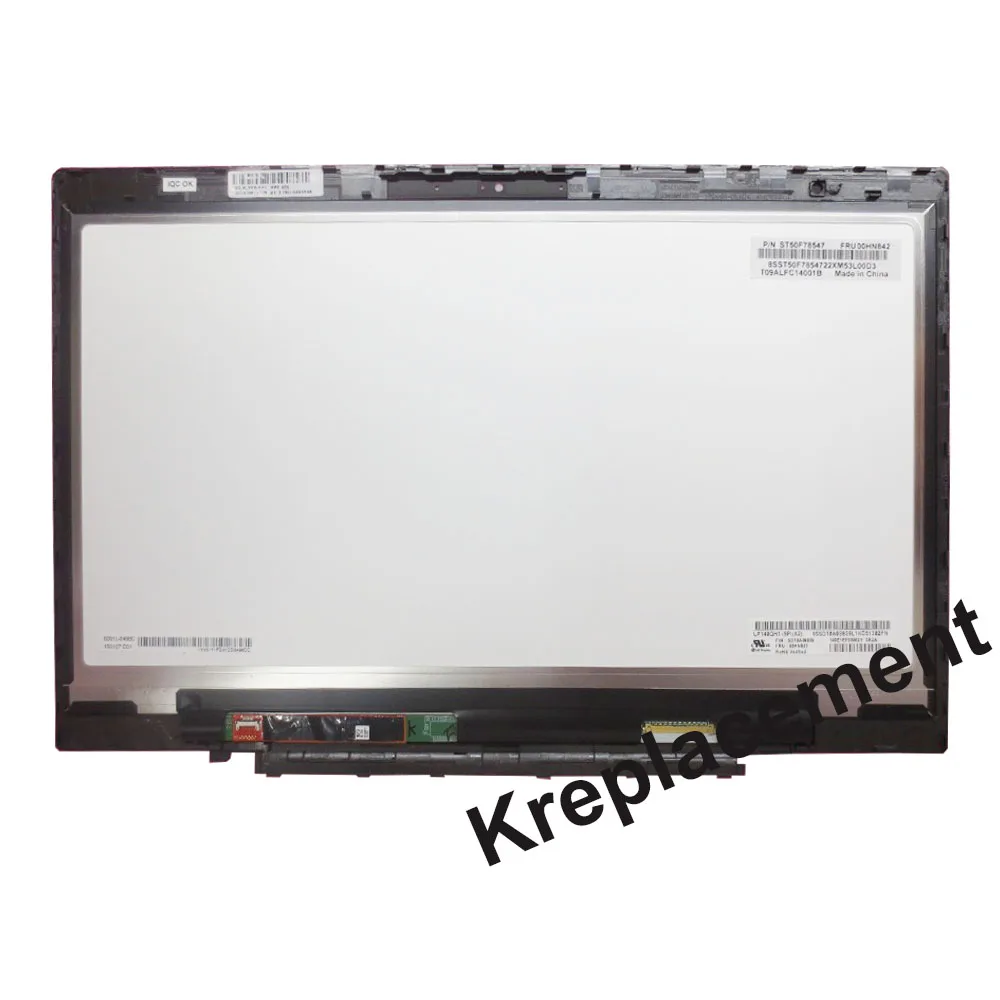 FRU 00NY424 2560x1440 14" LED LCD Display Screen + Touch Digitizer Glass + Frame Assembly For Lenovo
FRU 00NY424 2560x1440 14" LED LCD Display Screen + Touch Digitizer Glass + Frame Assembly For Lenovo