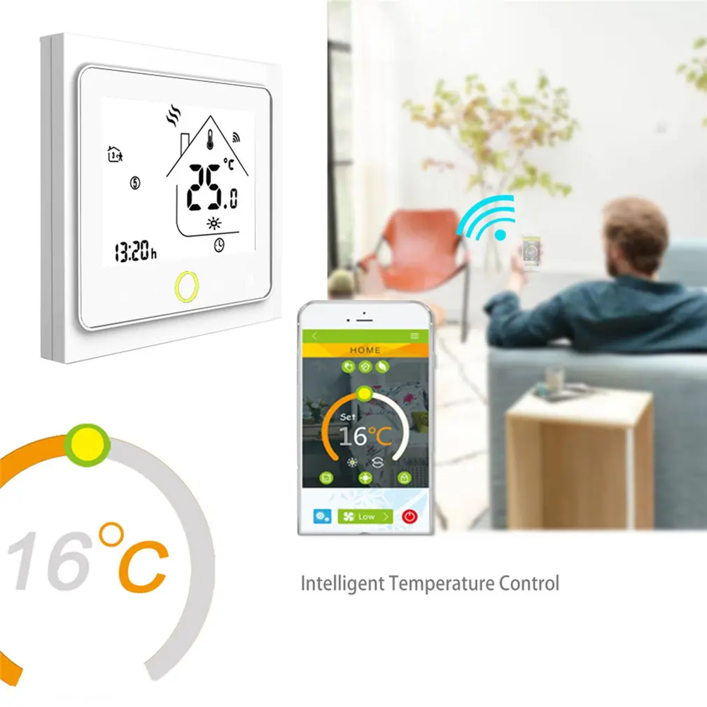 Smart Thermostat Temperature Controller for Water Electric floor Heating Water/Gas Boiler Works with Alexa Google Home
Smart Thermostat Temperature Controller for Water Electric floor Heating Water/Gas Boiler Works with Alexa Google Home
