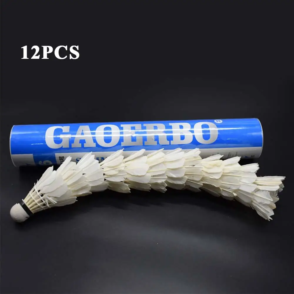 12Pcs/lot Durable Badminton Balls Goose Feather Shuttlecocks with Goose Feather White for Training Game Sport Training Exercise
12Pcs/lot Durable Badminton Balls Goose Feather Shuttlecocks with Goose Feather White for Training Game Sport Training Exercise
