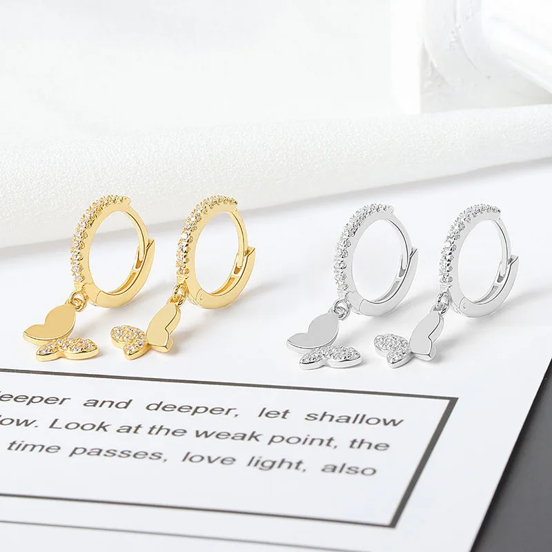 VJGYHO 925 Sterling Silver AAA Cubic Zirconia Fashion Butterfly Pendientes Earrings For Women Bts Kpop Accessories Jewelry
VJGYHO 925 Sterling Silver AAA Cubic Zirconia Fashion Butterfly Pendientes Earrings For Women Bts Kpop Accessories Jewelry