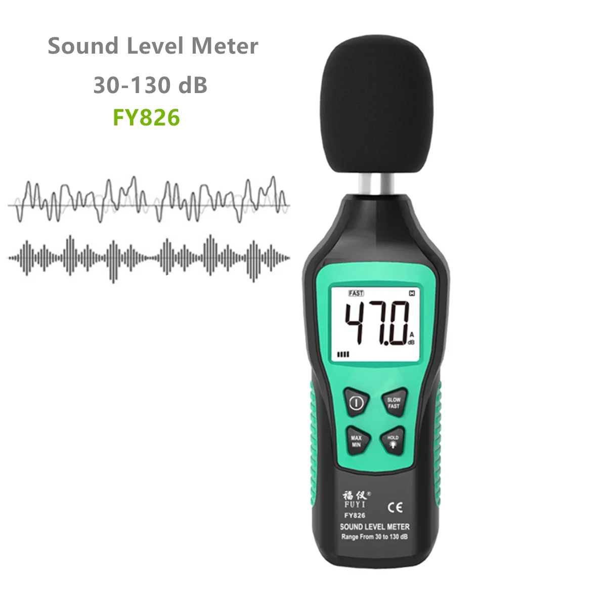

Digital Sound Level Meter dB Decibel Meter Noise Audio Volume Analyzer Tester FY826 Audio Measuring Instrument Tester 30dB-130dB