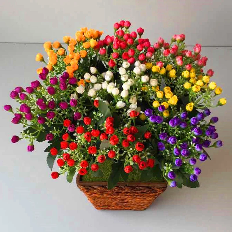 Artificial Flower Long Rose Bud Simulation Rose Bouquet Multicolor 6 Heads 36 Small Rose Buds Small Rose Bud Home Decoration
Artificial Flower Long Rose Bud Simulation Rose Bouquet Multicolor 6 Heads 36 Small Rose Buds Small Rose Bud Home Decoration