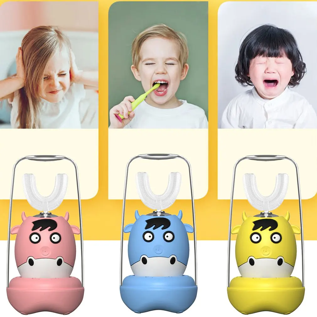 Children's Electric Toothbrush With Rechargeable U-shaped Cartoon Pattern Children's Smart Toothbrush With Children's Songs
Children's Electric Toothbrush With Rechargeable U-shaped Cartoon Pattern Children's Smart Toothbrush With Children's Songs