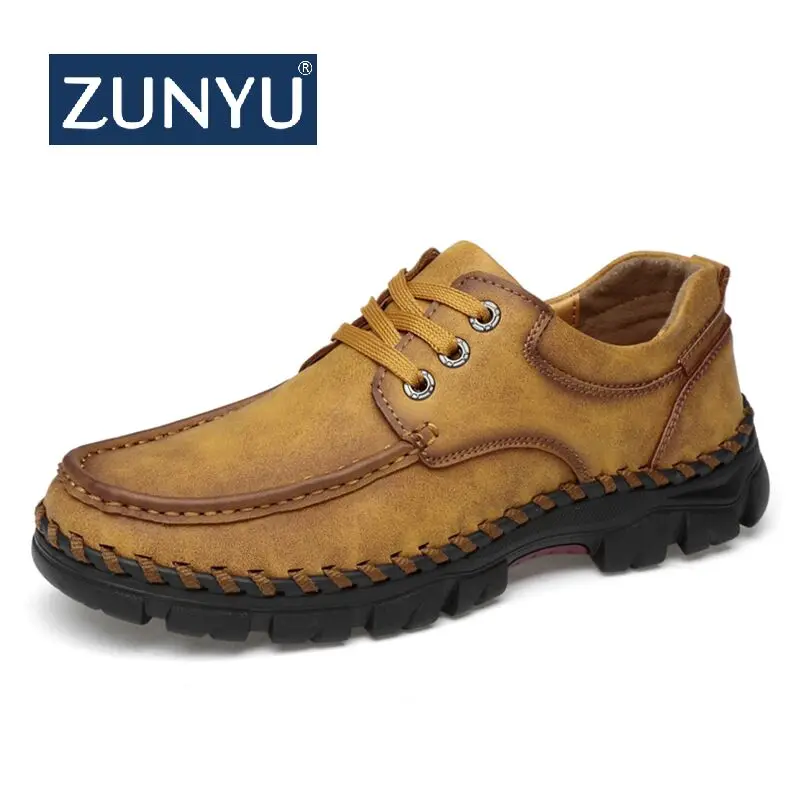 ZUNYU 2019 г. Новая высококачественная Мужская обувь кожаная повседневная Рабочая
