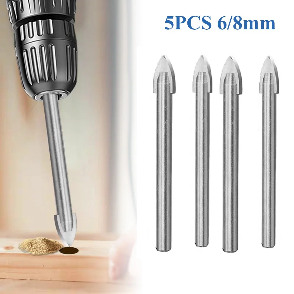 5Pcs Glass Drill Bit Set Tungsten Carbide Tipped Ceramic Tile Cutter with Hex Shank Triangle Hole Drill for Power Tools 6/8MM
5Pcs Glass Drill Bit Set Tungsten Carbide Tipped Ceramic Tile Cutter with Hex Shank Triangle Hole Drill for Power Tools 6/8MM