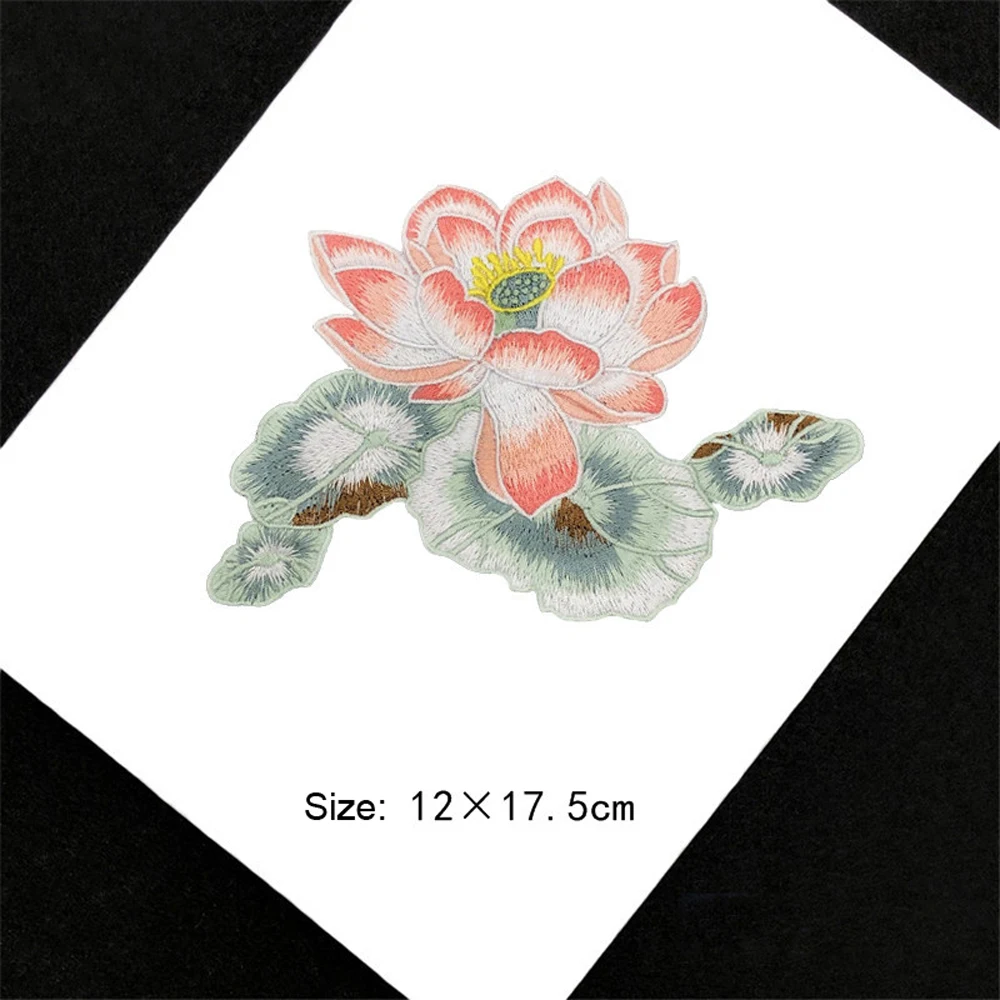 1PCS Lotus Flower Iron on Clothes Embroidered Patches for Clothing Application Flower Appliques Sewing Pink DIY Patch Applique
1PCS Lotus Flower Iron on Clothes Embroidered Patches for Clothing Application Flower Appliques Sewing Pink DIY Patch Applique