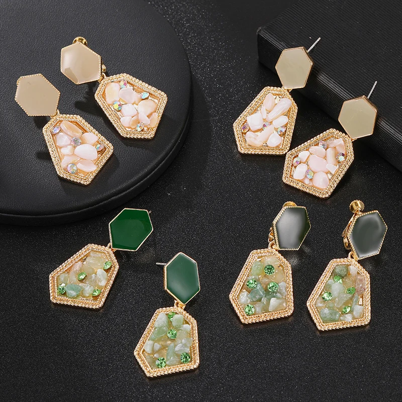 New Geometric Statement Natural Stone Clip on Earrings 2020 for Women Fashion Vintage No Pierced Earrings Clip Bijoux Jewelry
New Geometric Statement Natural Stone Clip on Earrings 2020 for Women Fashion Vintage No Pierced Earrings Clip Bijoux Jewelry