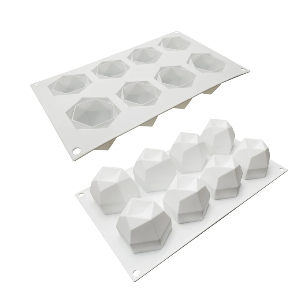 8 Cavity Diamond Polygonal Silicone Cake Mould French Dessert Mousse Pastry Tray Candle Mold Muffin Sweety Baking Tools
8 Cavity Diamond Polygonal Silicone Cake Mould French Dessert Mousse Pastry Tray Candle Mold Muffin Sweety Baking Tools