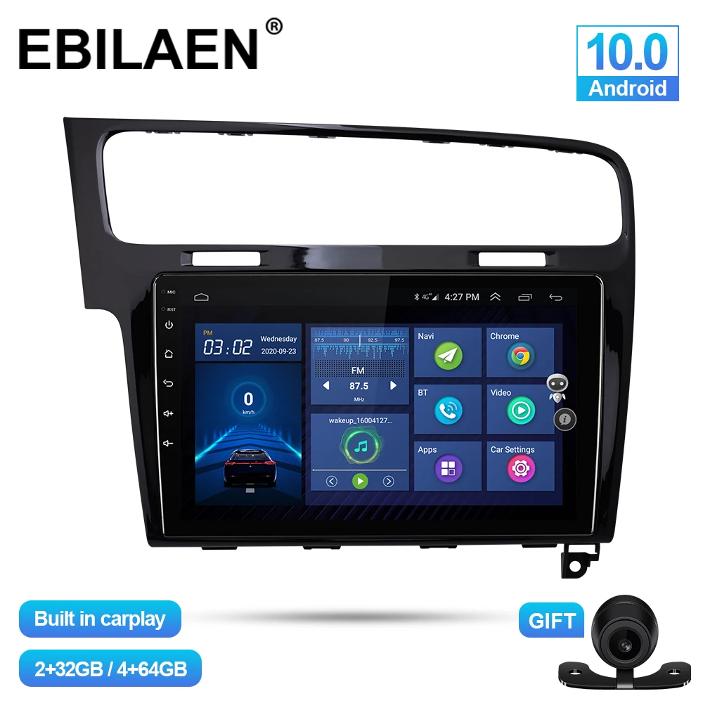 EBILAEN Android 10,0 автомобильный мультимедийный плеер для Фольксваген Гольф 7 2013-2019 Авторадио GPS навигация DSP IPS головное устройство стерео
EBILAEN Android 10,0 автомобильный мультимедийный плеер для Фольксваген Гольф 7 2013-2019 Авторадио GPS навигация DSP IPS головное устройство стерео
