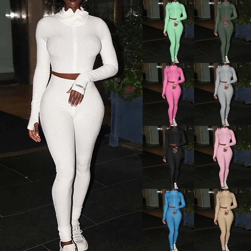 Sexy Women Set Long Sleeve Zipper Sport Suit 2Pcs Set Top And Pants Running Tights Tracksuit For Women Gym Clothes 2021
Sexy Women Set Long Sleeve Zipper Sport Suit 2Pcs Set Top And Pants Running Tights Tracksuit For Women Gym Clothes 2021