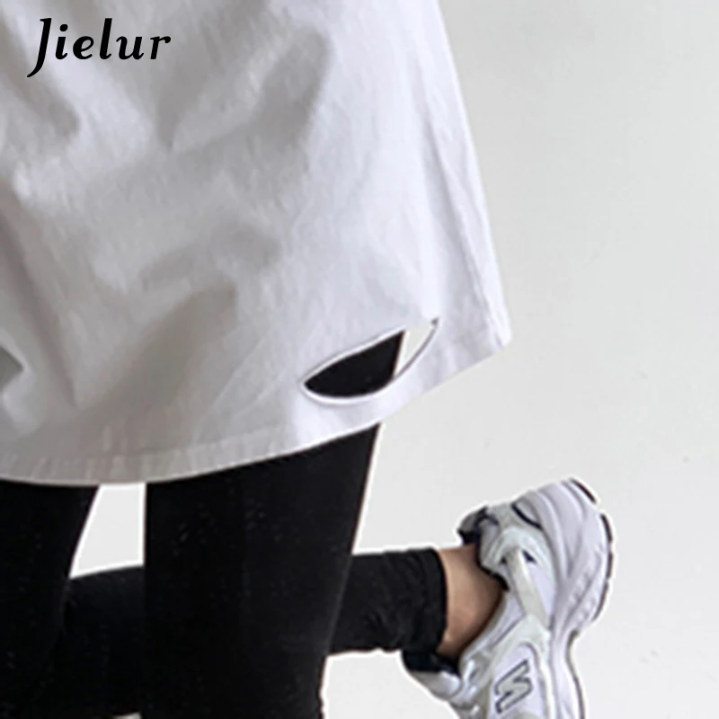 Jielur Women's T-shirt Cartoon Holes White Basic Tee Shirt Bottoming Casual Loose T-shirts Solid Color Long Sleeve Tops S-XL
Jielur Women's T-shirt Cartoon Holes White Basic Tee Shirt Bottoming Casual Loose T-shirts Solid Color Long Sleeve Tops S-XL
