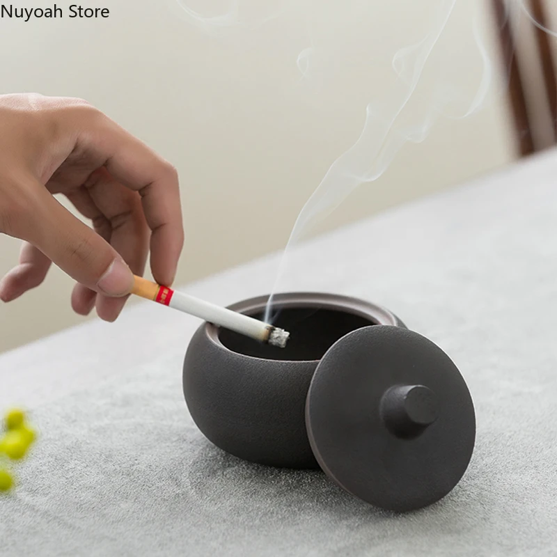 Creative Ashtray Household Living Room Ceramic with Cover Anti Fly Ash Storage Box Ornaments Home Decoration Accessories
Creative Ashtray Household Living Room Ceramic with Cover Anti Fly Ash Storage Box Ornaments Home Decoration Accessories