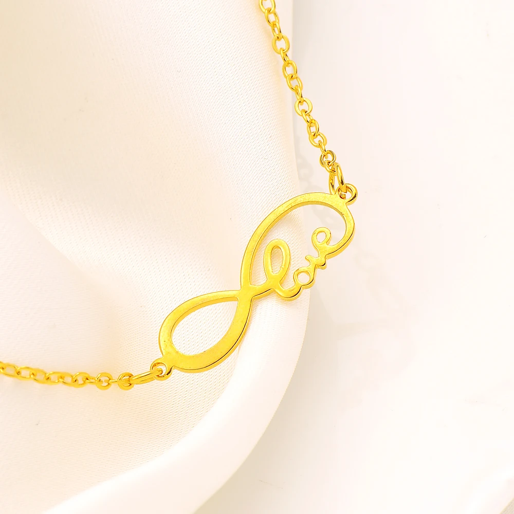 

Bangrui Gold Color Mobius Love Pendant Necklaces For Women/Girls Classic Elegant Eternal Love Wedding Party Gifts